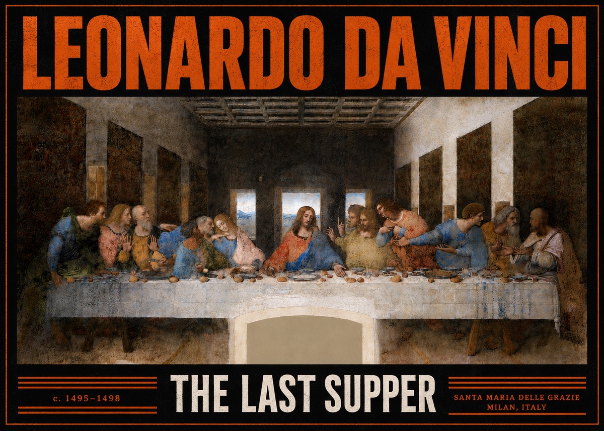 Leonardo da Vinci The Last Supper No5 - Poster