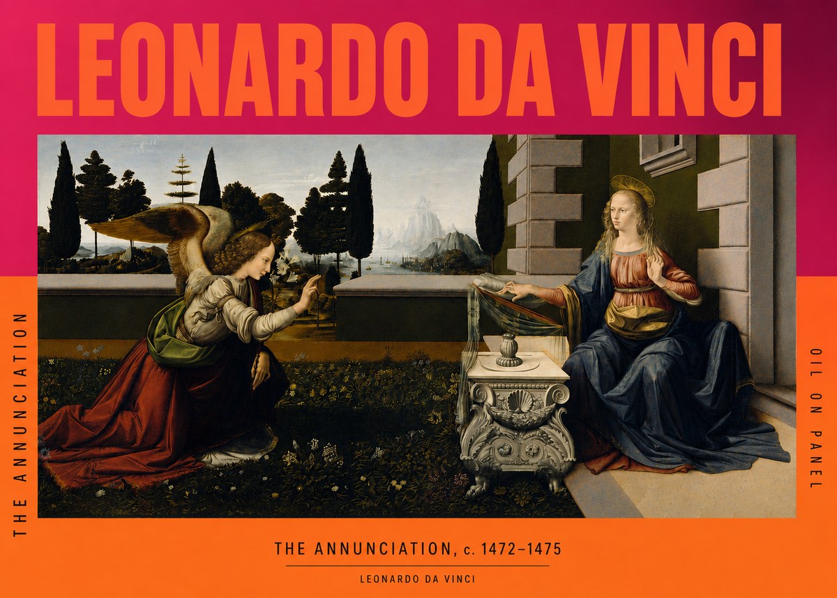 Leonardo da Vinci The Annunciation No3 - Poster