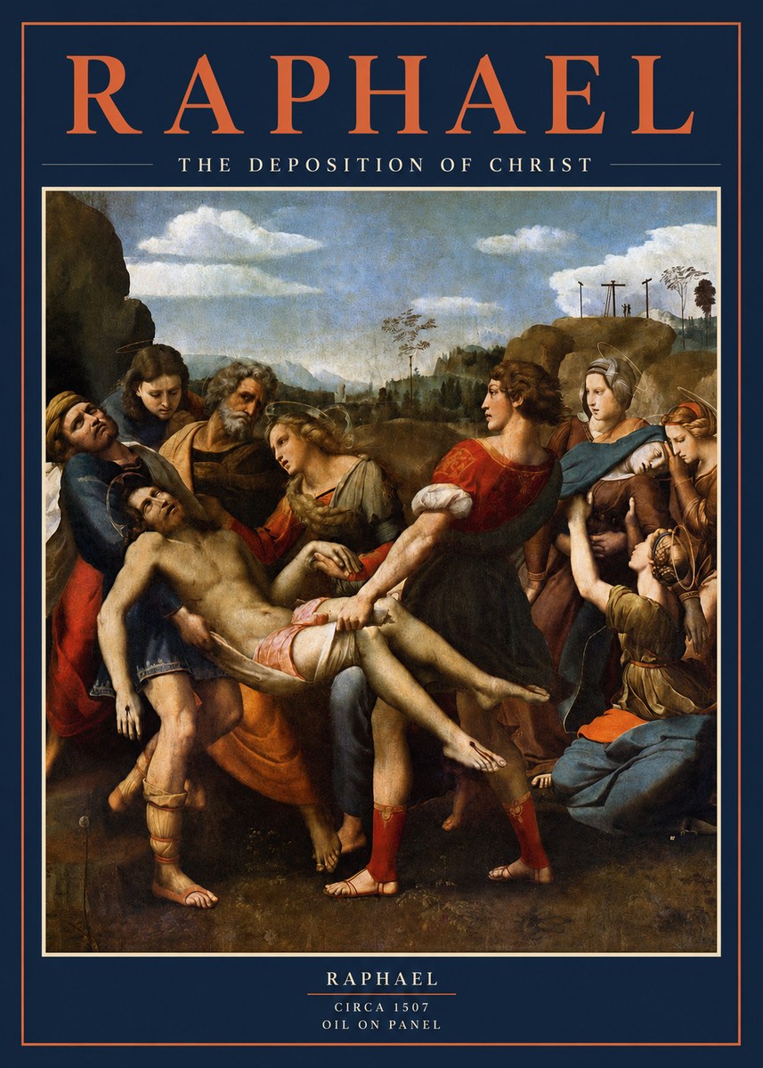 Raphael The Deposition of Christ No2 - Poster