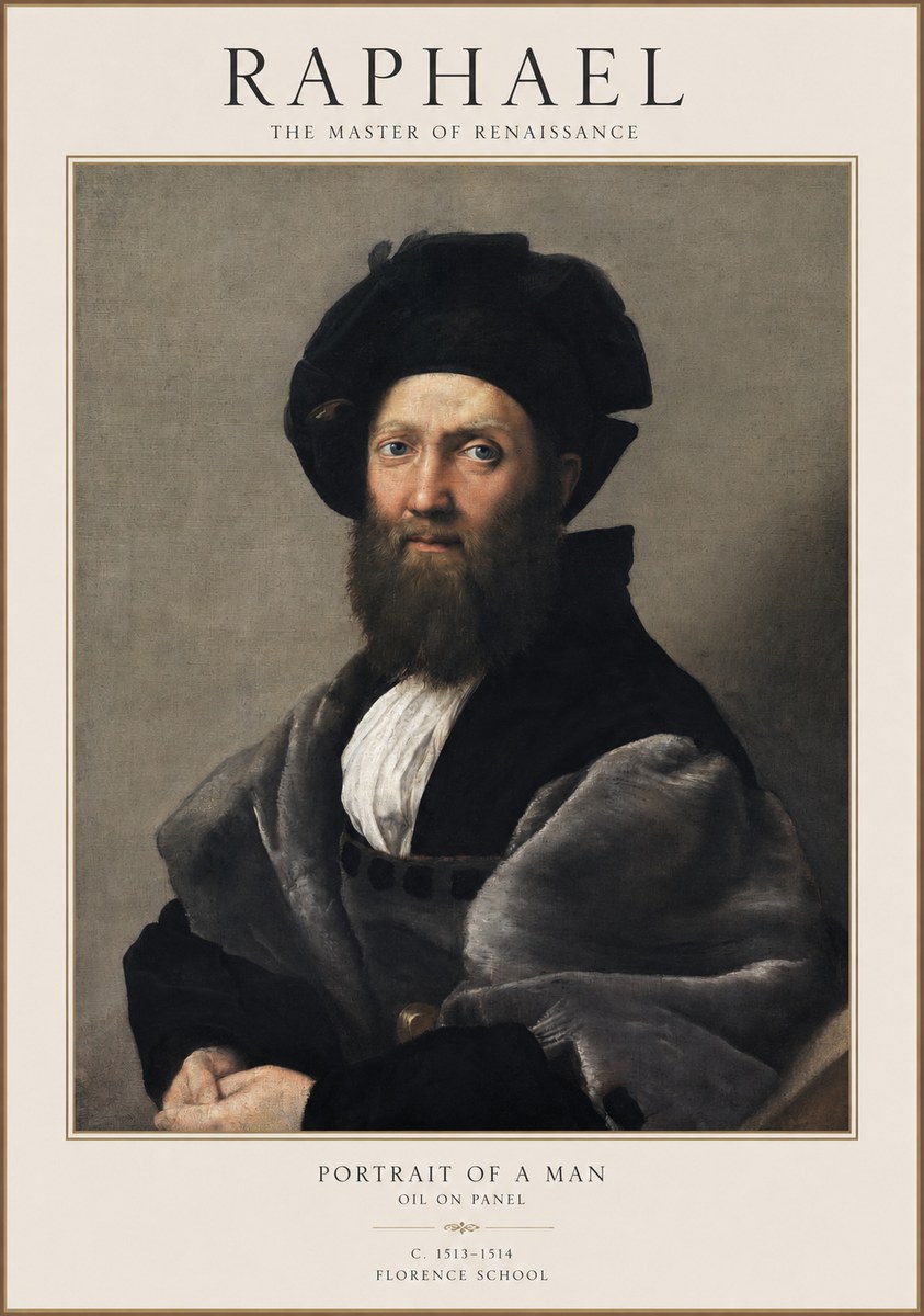 Raphael Portrait of a Man No1 - Poster