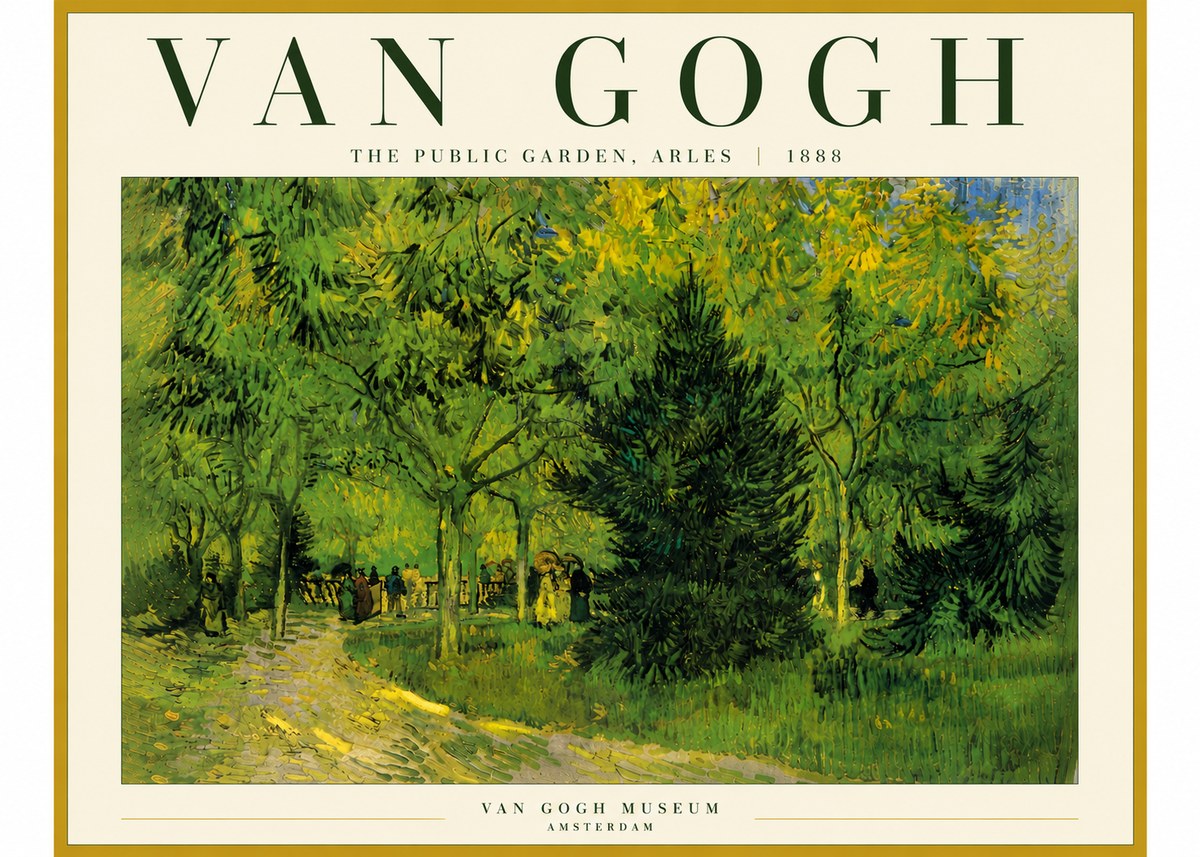 Van Gogh The Public Garden, Arles No6 - Poster