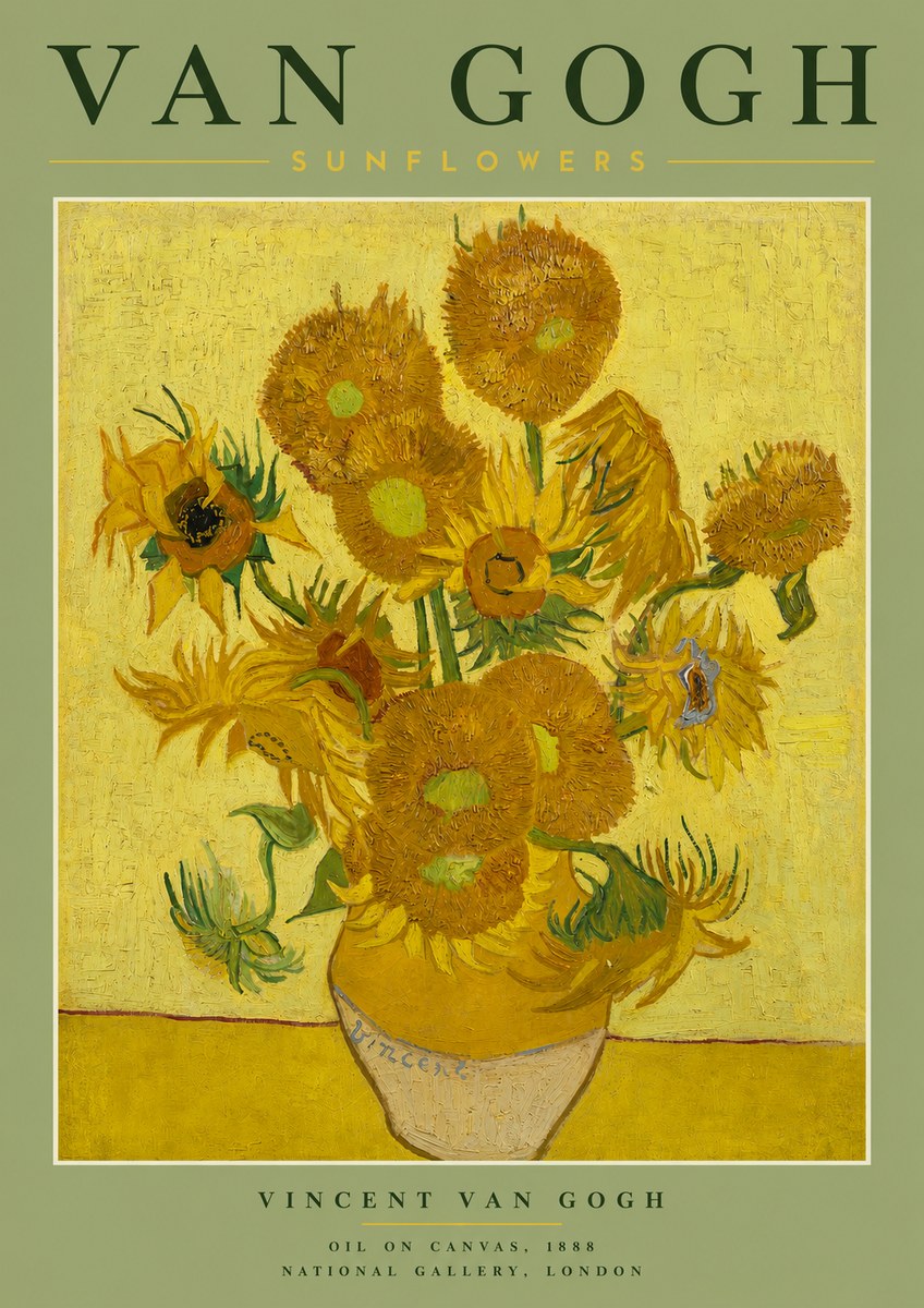 Van Gogh Sunflowers III No2 - Poster