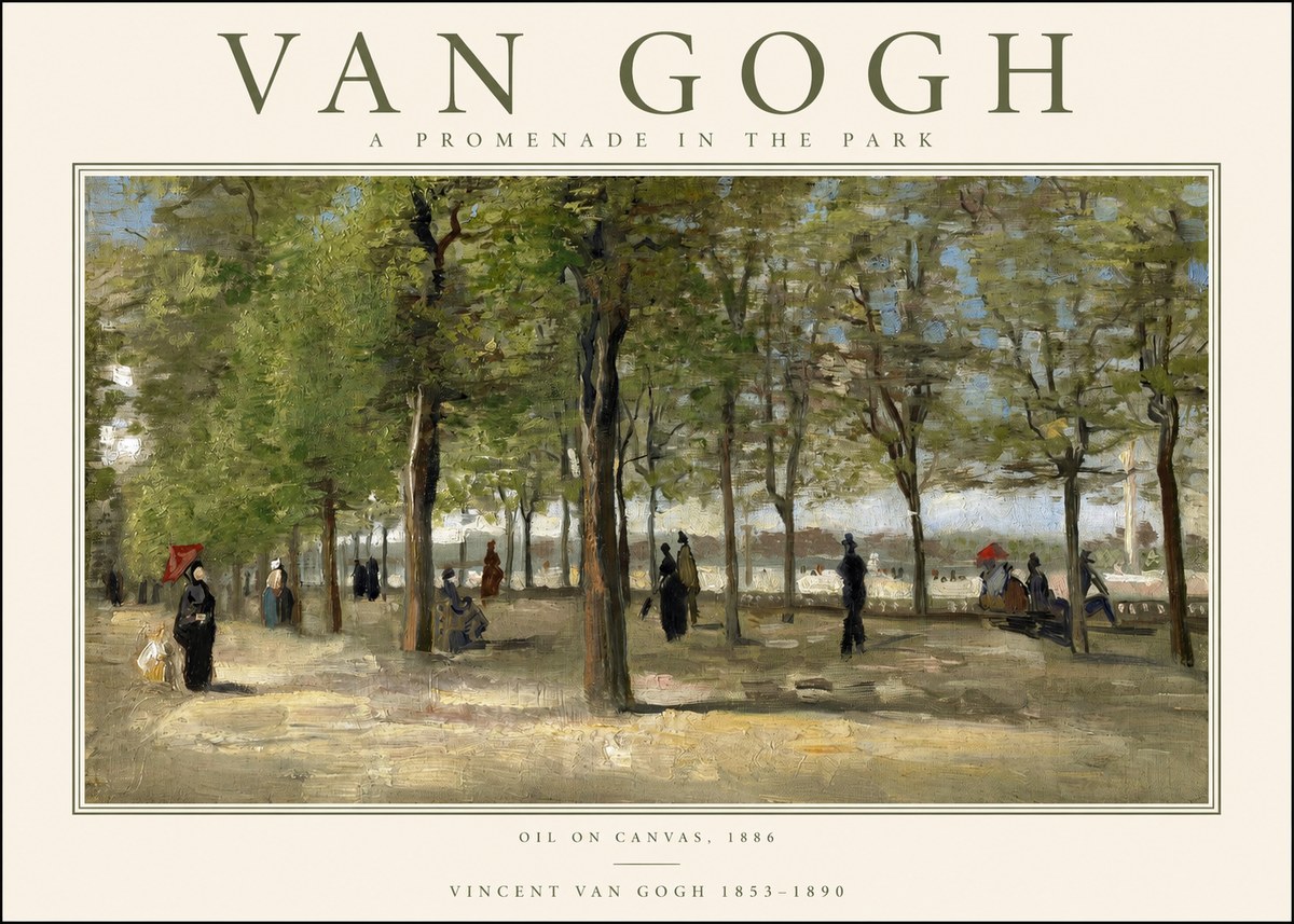 Van Gogh A Promenade in the Park No1 - Poster