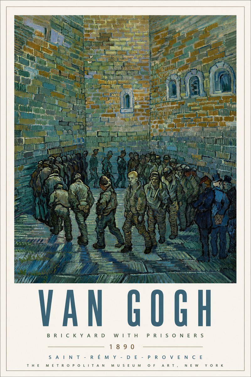 Van Gogh Brickyard with Prisoners No4 - Poster