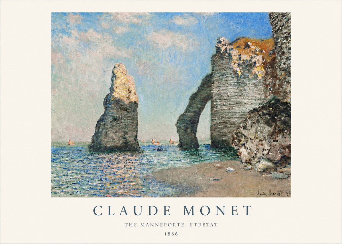 Monet The Manneporte, Etretat No1 - Poster