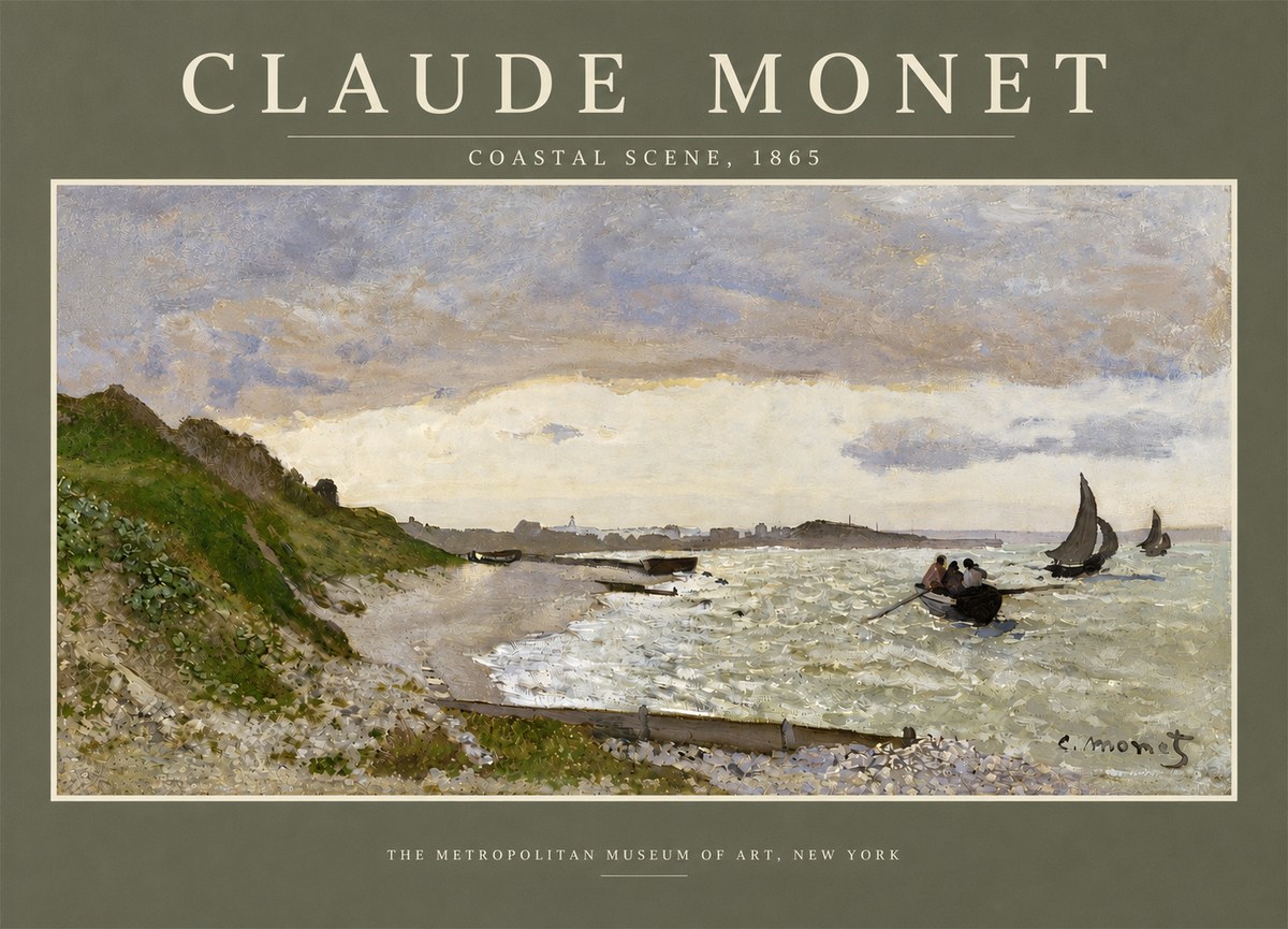 Monet Coastal Scene No4 - Poster