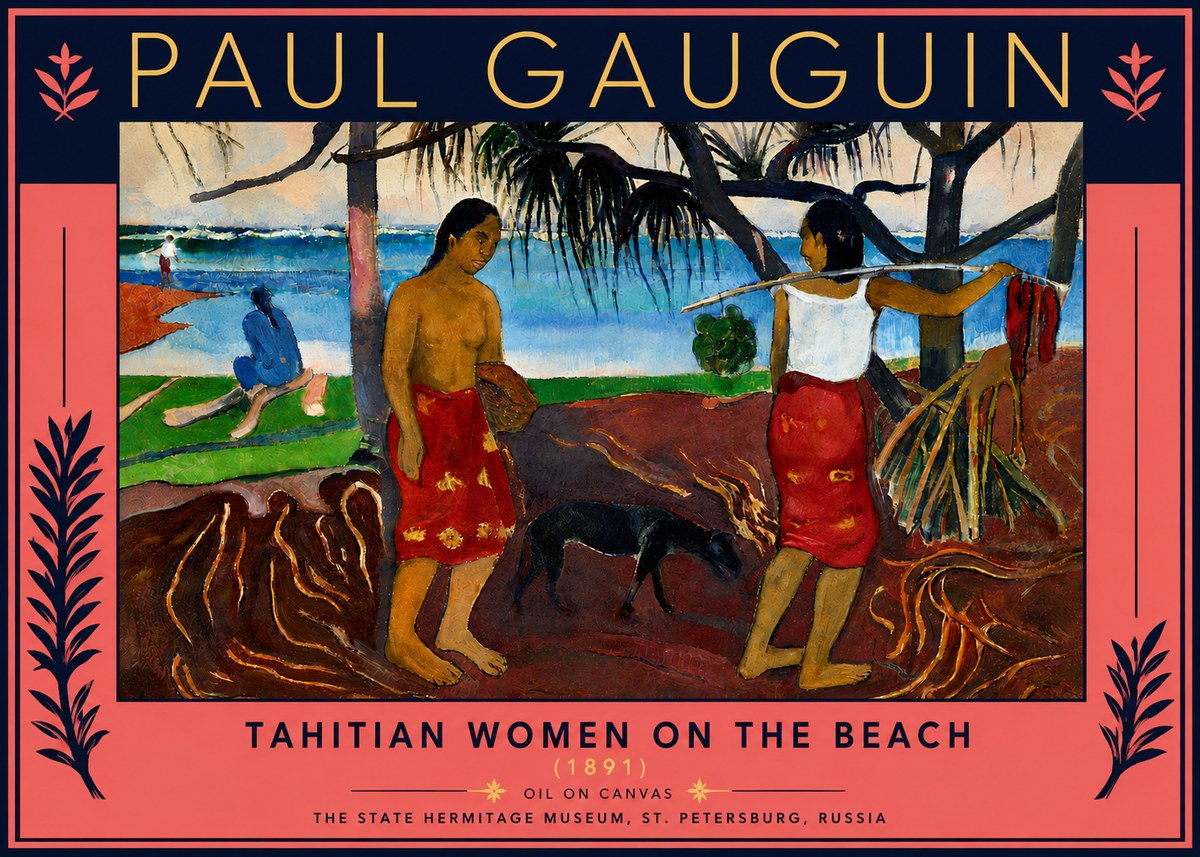 Paul Gauguin Tahitian Women on the Beach (1891) No5 - Poster
