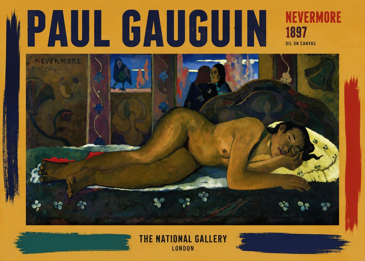 Paul Gauguin Nevermore No6 - Poster