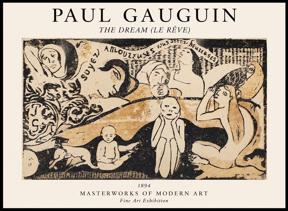 Paul Gauguin The Dream (Le Rêve) No1 - Poster