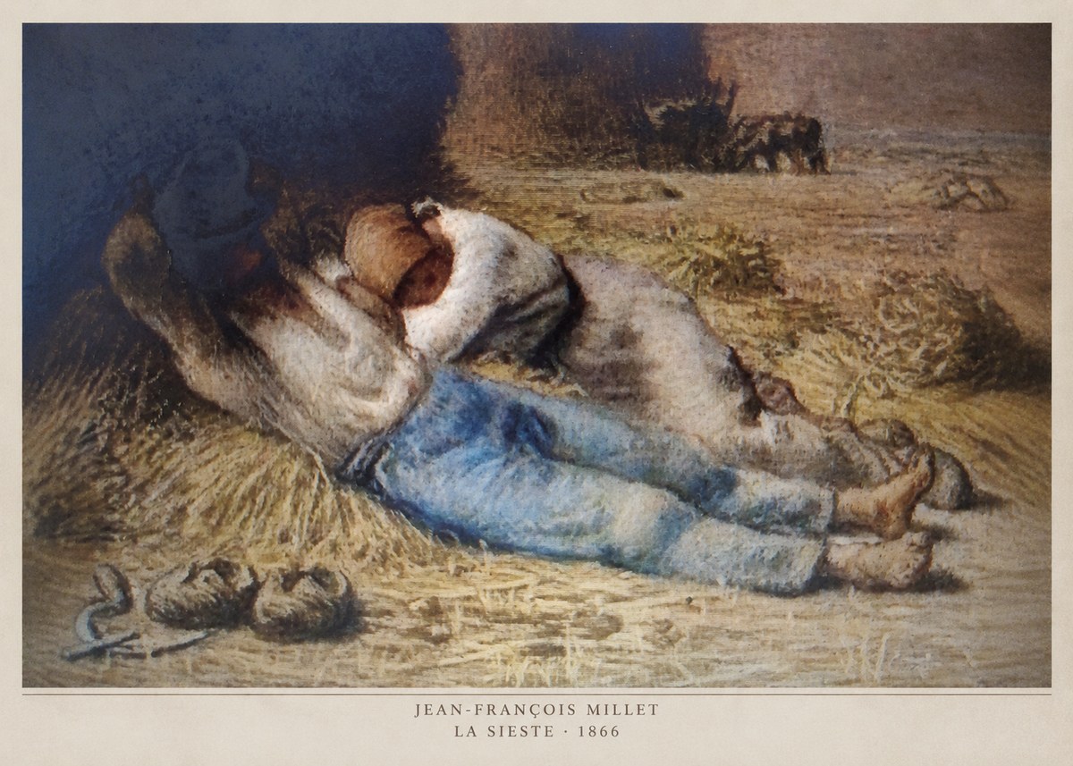Jean-François Millet La Sieste No5 - Poster
