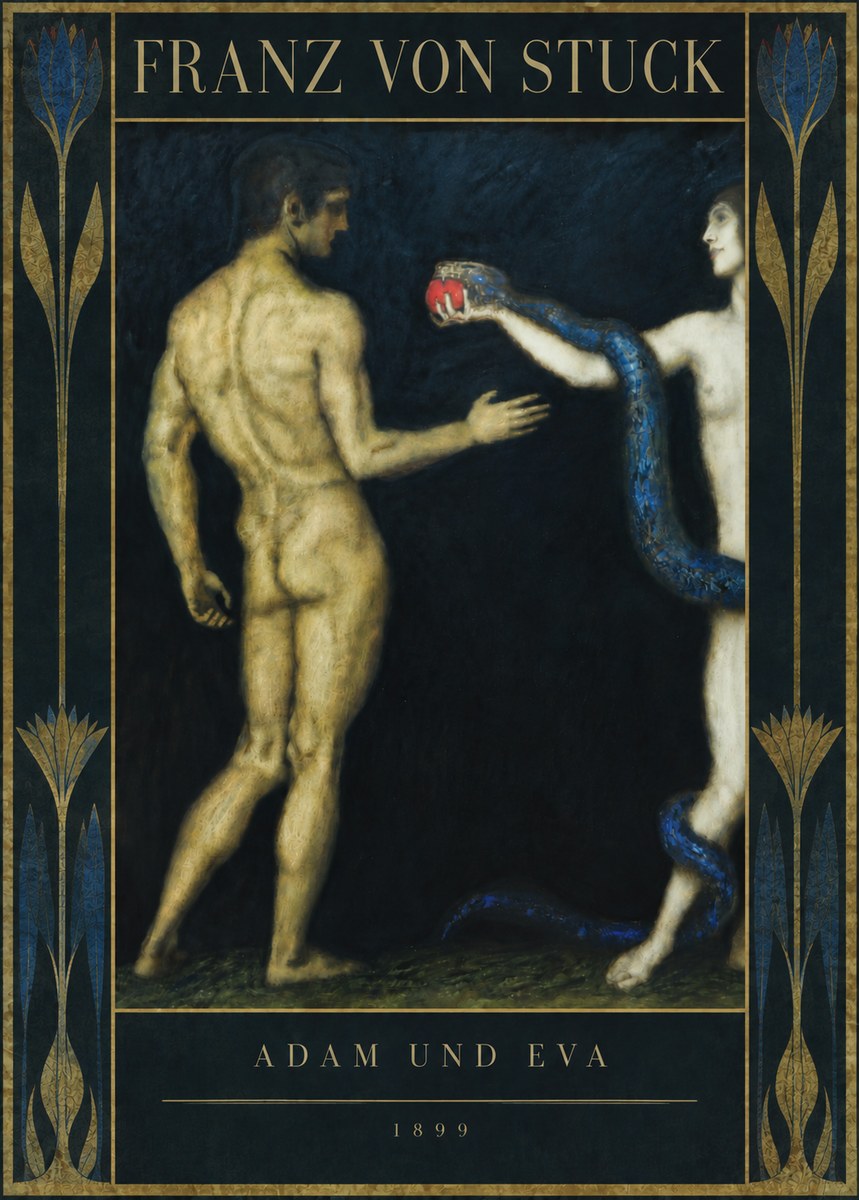 Franz von Stuck Adam Und Eva No6 - Poster