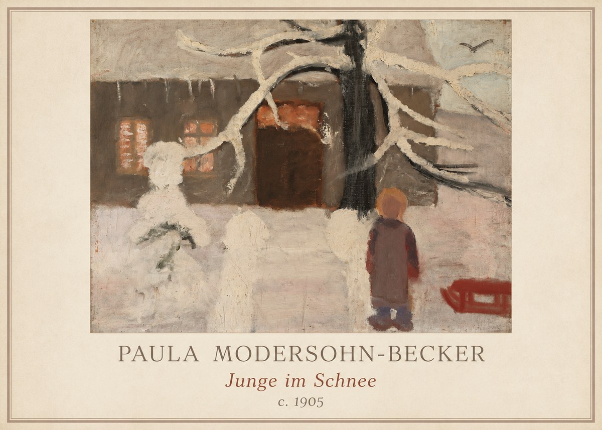 Paula Modersohn-Becker Junge Im Schnee No1 - Poster