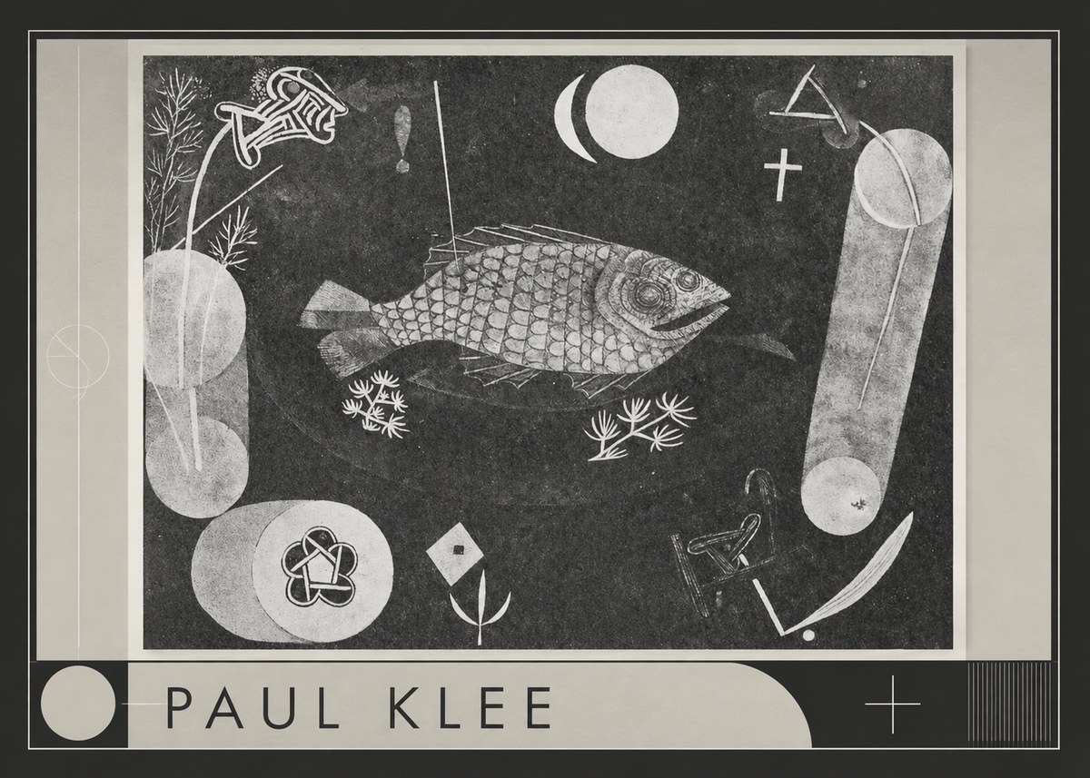 Paul Klee Abstract Fish No1 - Poster