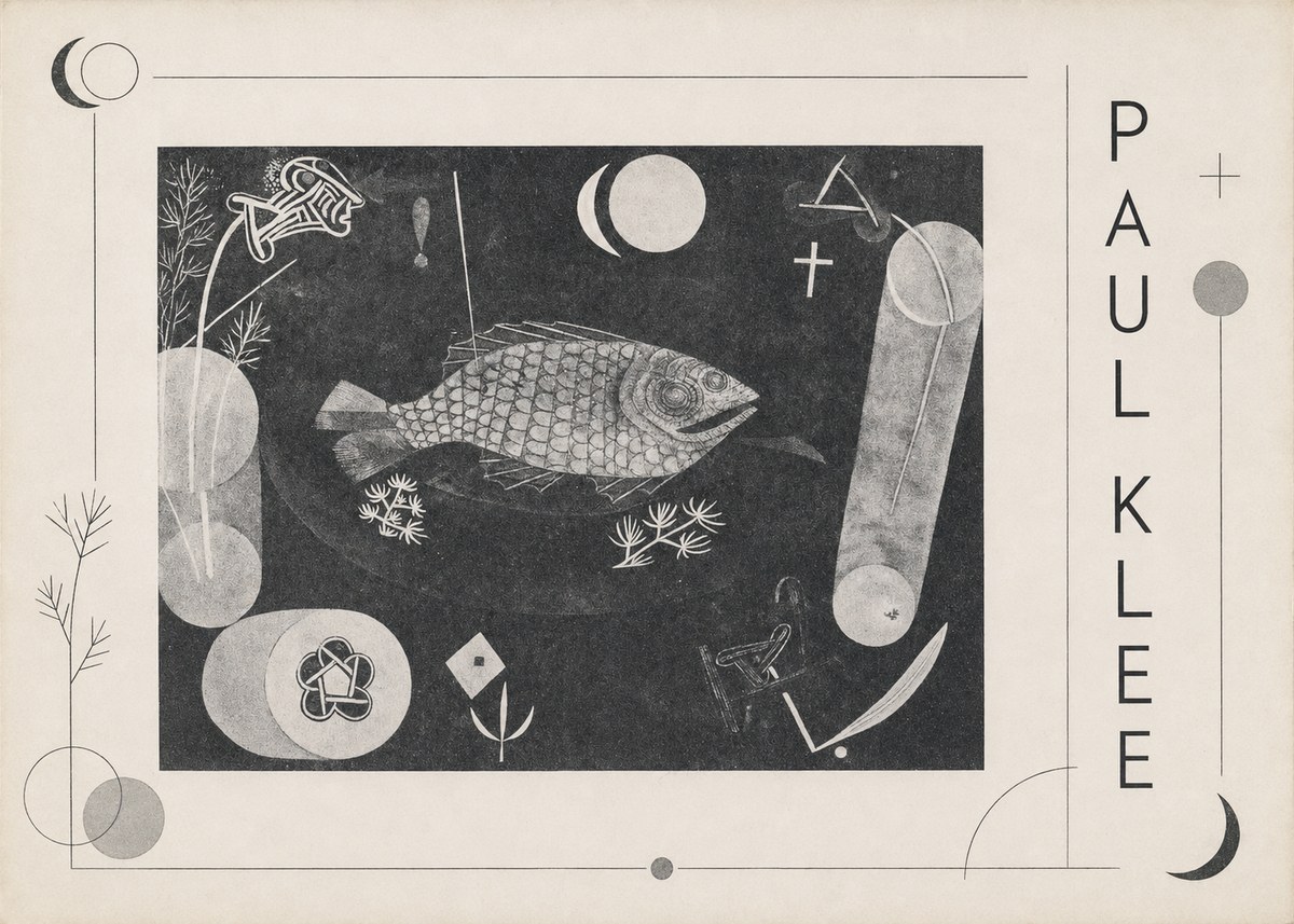 Paul Klee Abstract Fish No2 - Poster