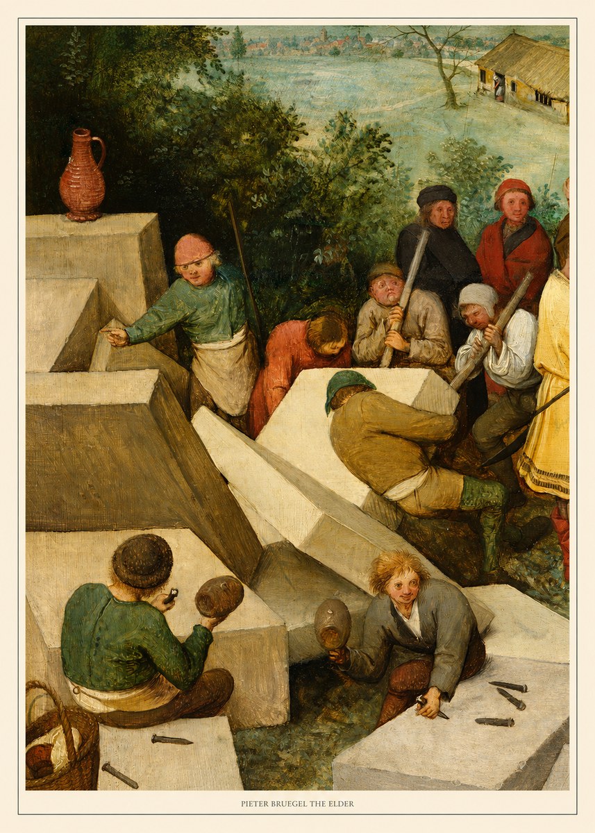 Pieter Bruegel The Tower of Babel V No6 - Poster