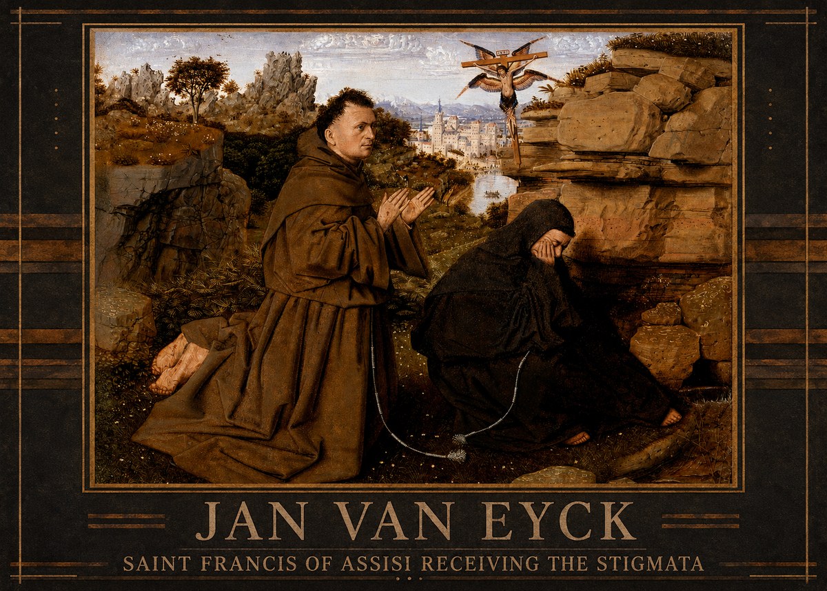 Jan van Eyck Saint Francis of Assisi Receiving the Stigmata No4 - Poster