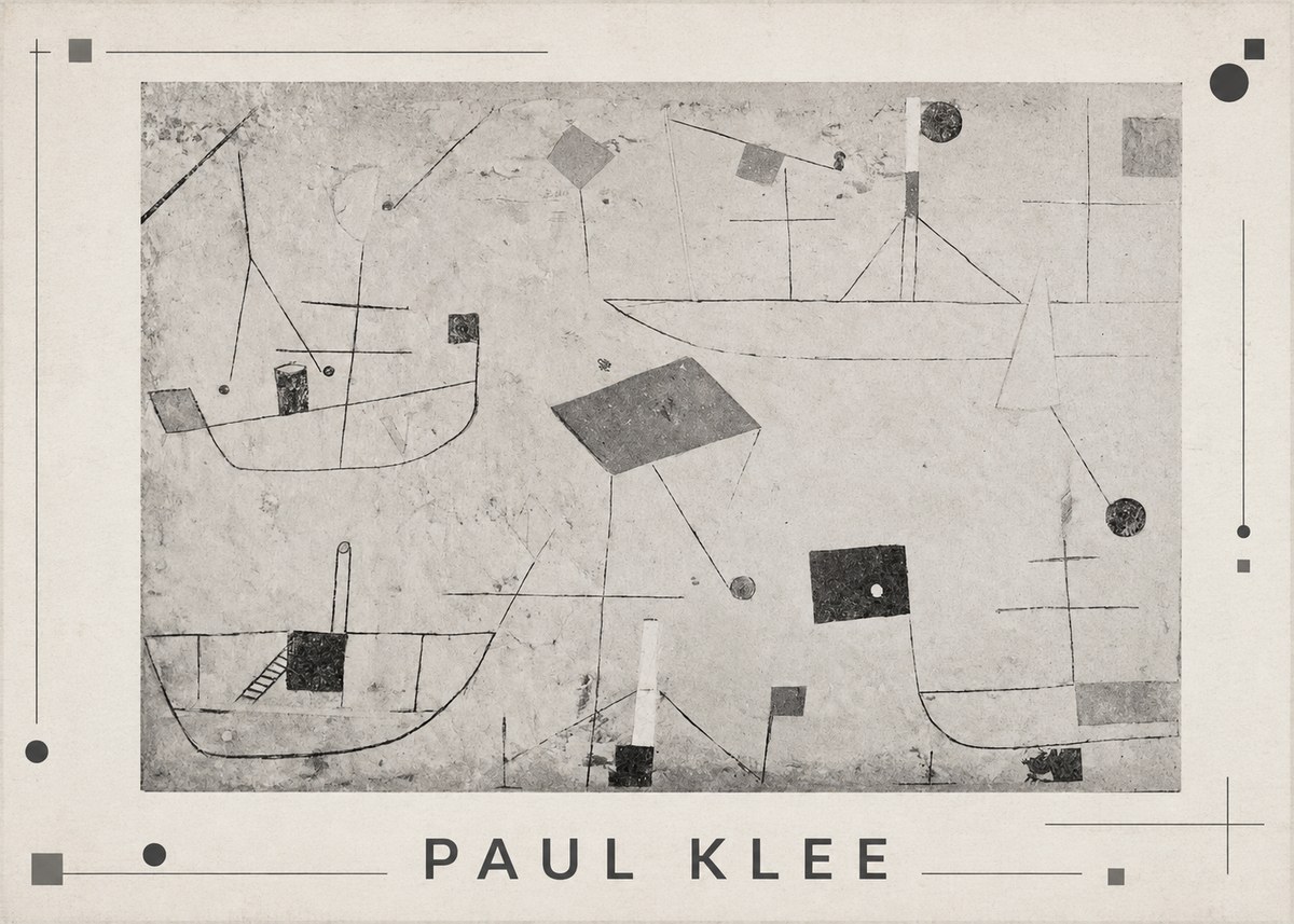 Paul Klee Seascape with Boats No1 - Poster