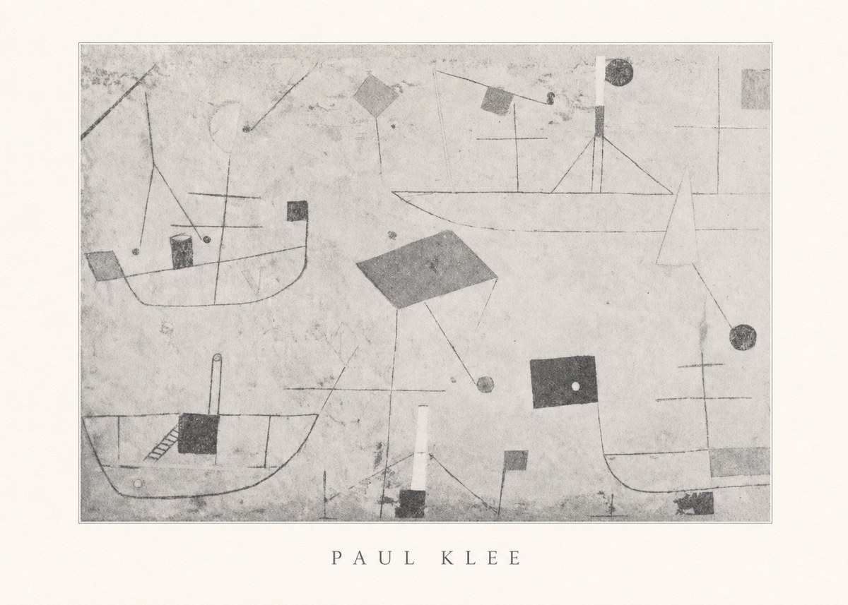 Paul Klee Seascape with Boats No5 - Poster