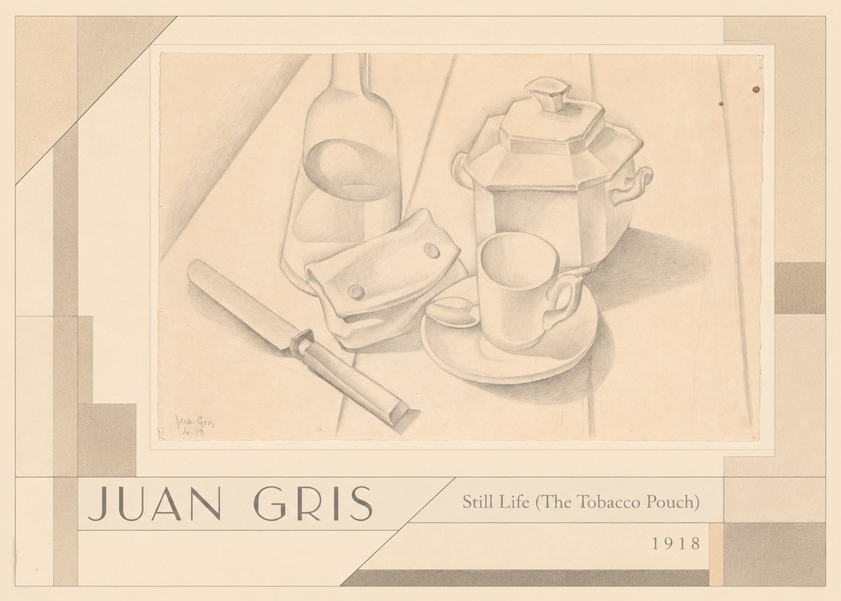 Juan Gris Still Life (the Tobacco Pouch) No4 - Poster