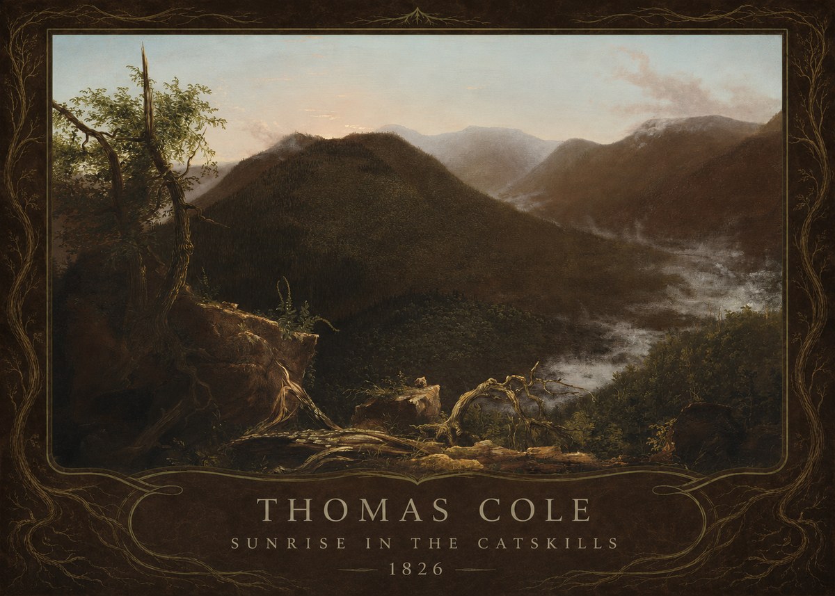 Thomas Cole Sunrise in the Catskills I No3 - Poster