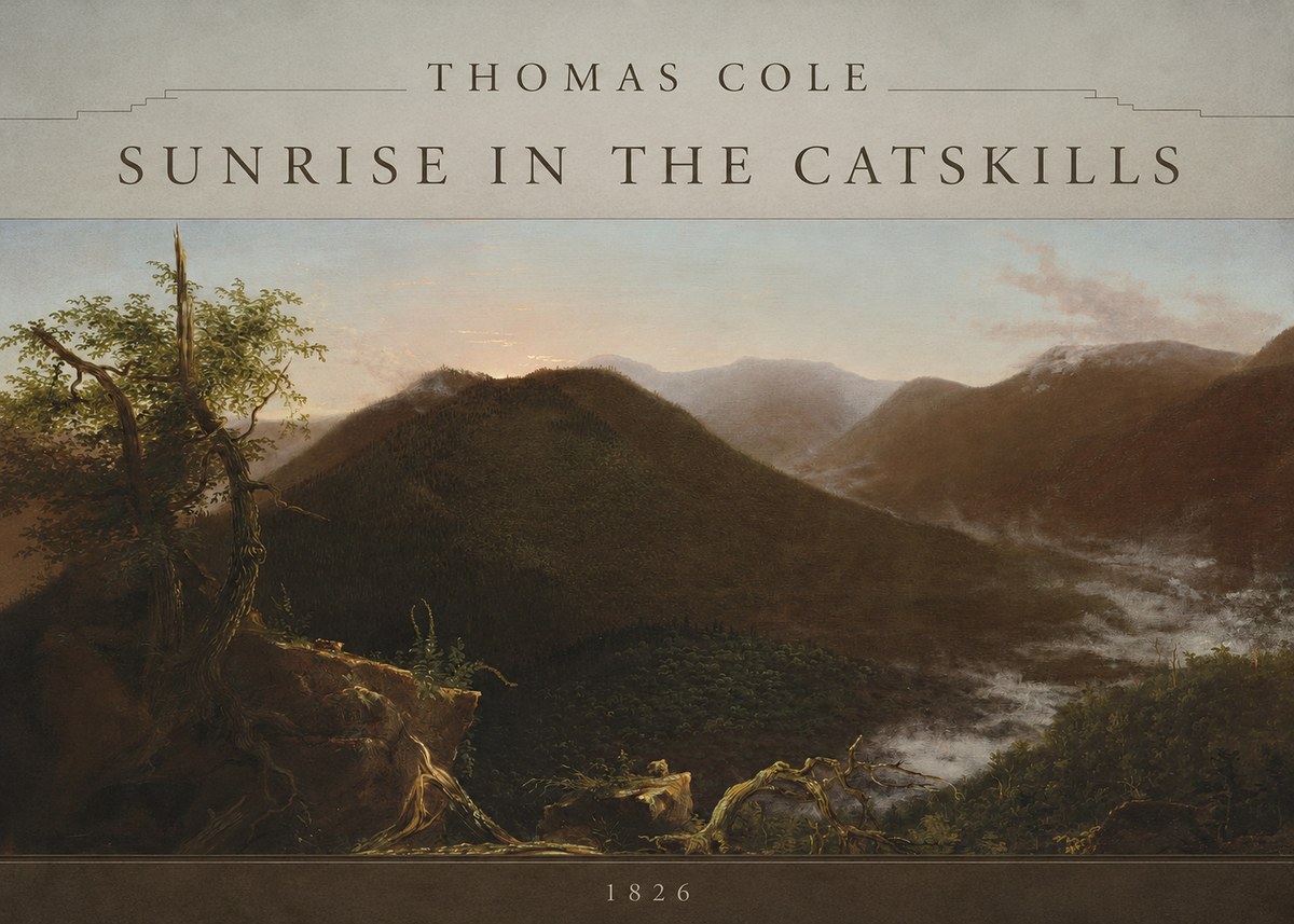 Thomas Cole Sunrise in the Catskills I No6 - Poster