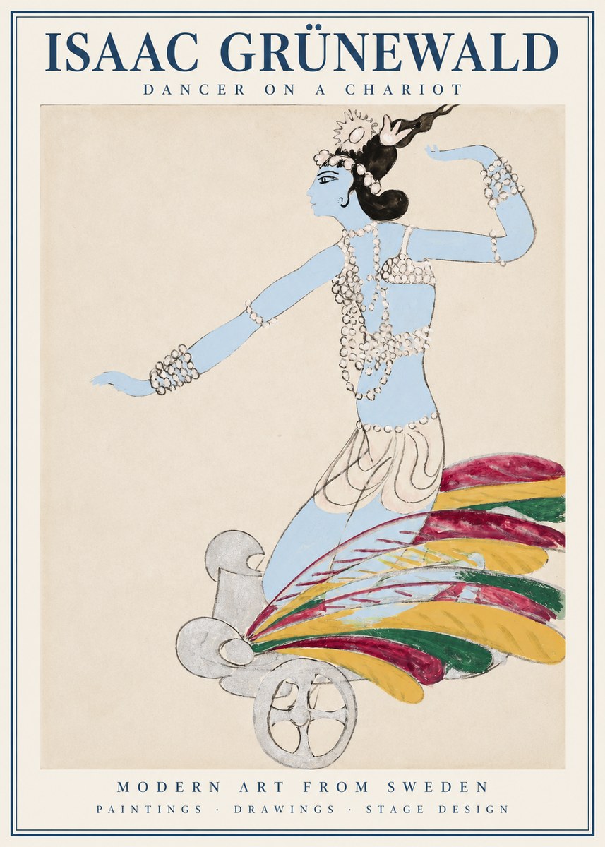 Isaac Grünewald Dancer on a Chariot No1 - Poster