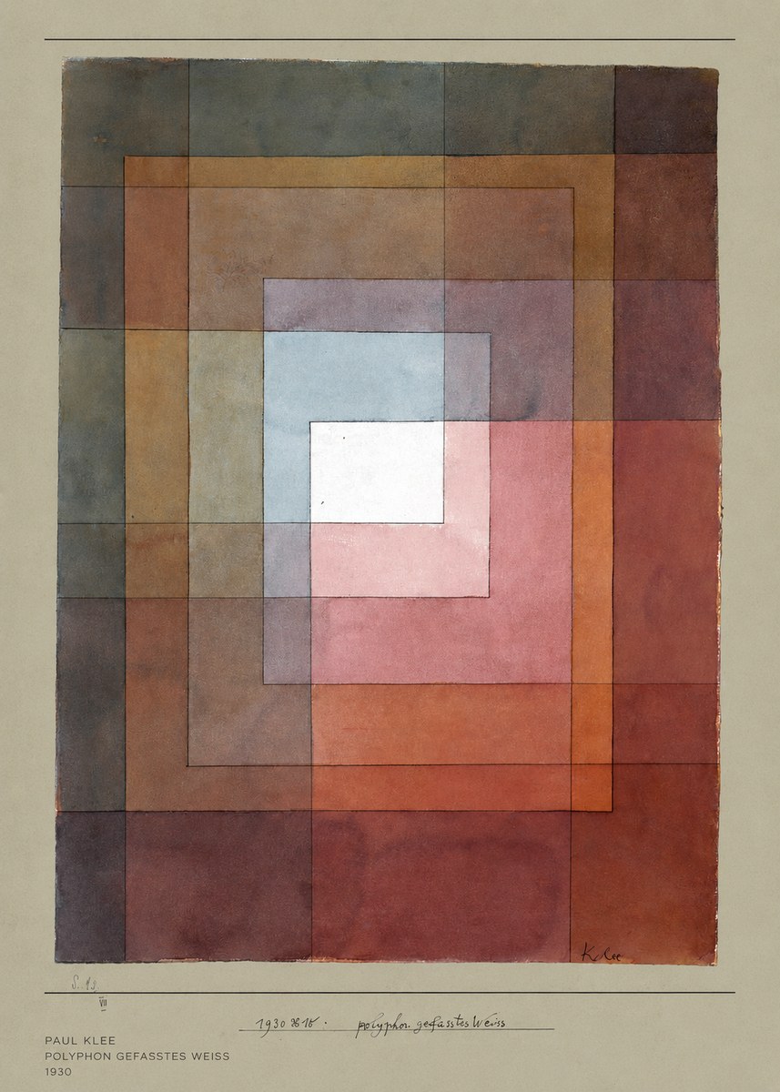 Paul Klee Polyphon Gefasstes Weiss No5 - Poster