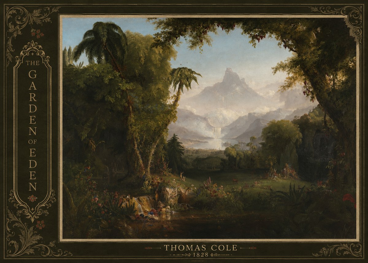 Thomas Cole The Garden of Eden I No2 - Poster
