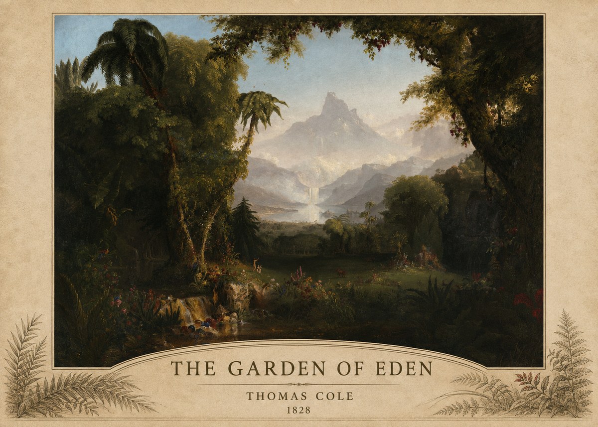 Thomas Cole The Garden of Eden I No5 - Poster