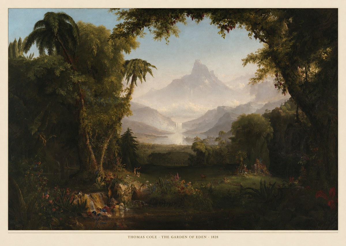Thomas Cole The Garden of Eden I No6 - Poster
