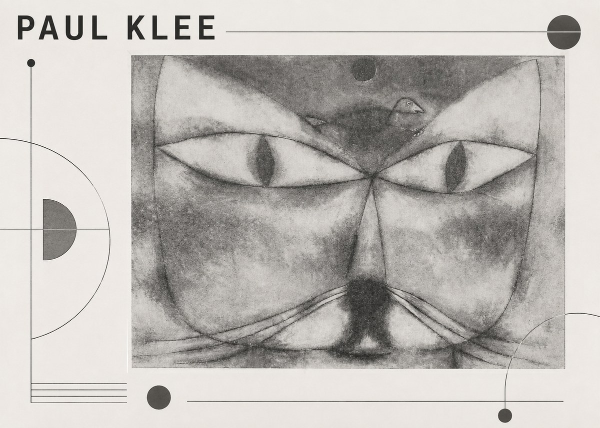 Paul Klee Cat and Bird No3 - Poster
