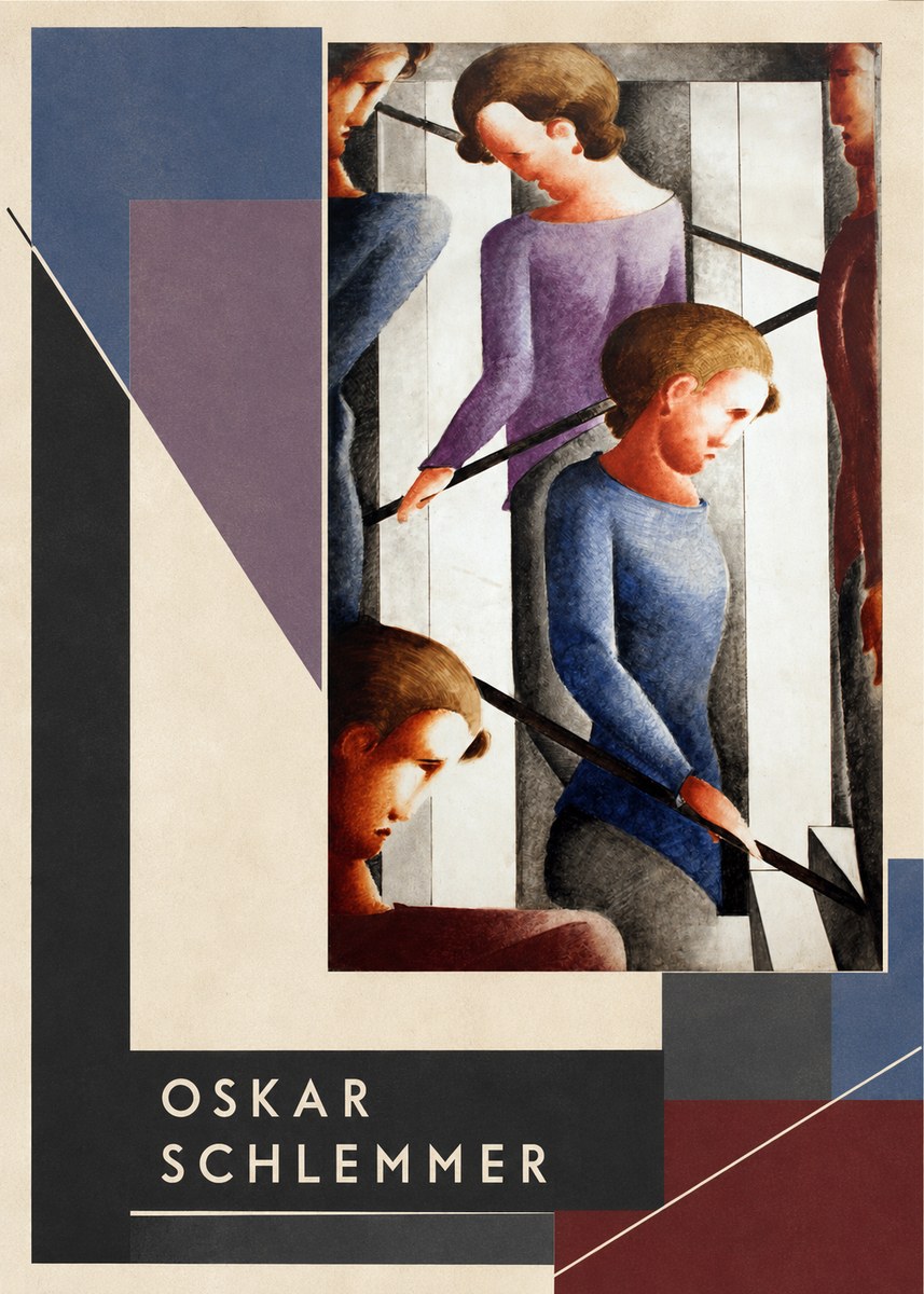 Oskar Schlemmer Staircase Figures I No2 - Poster