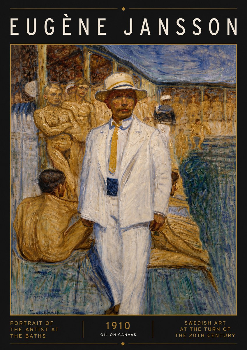 Eugène Jansson Portrait of the Artist at the Baths No5 - Poster