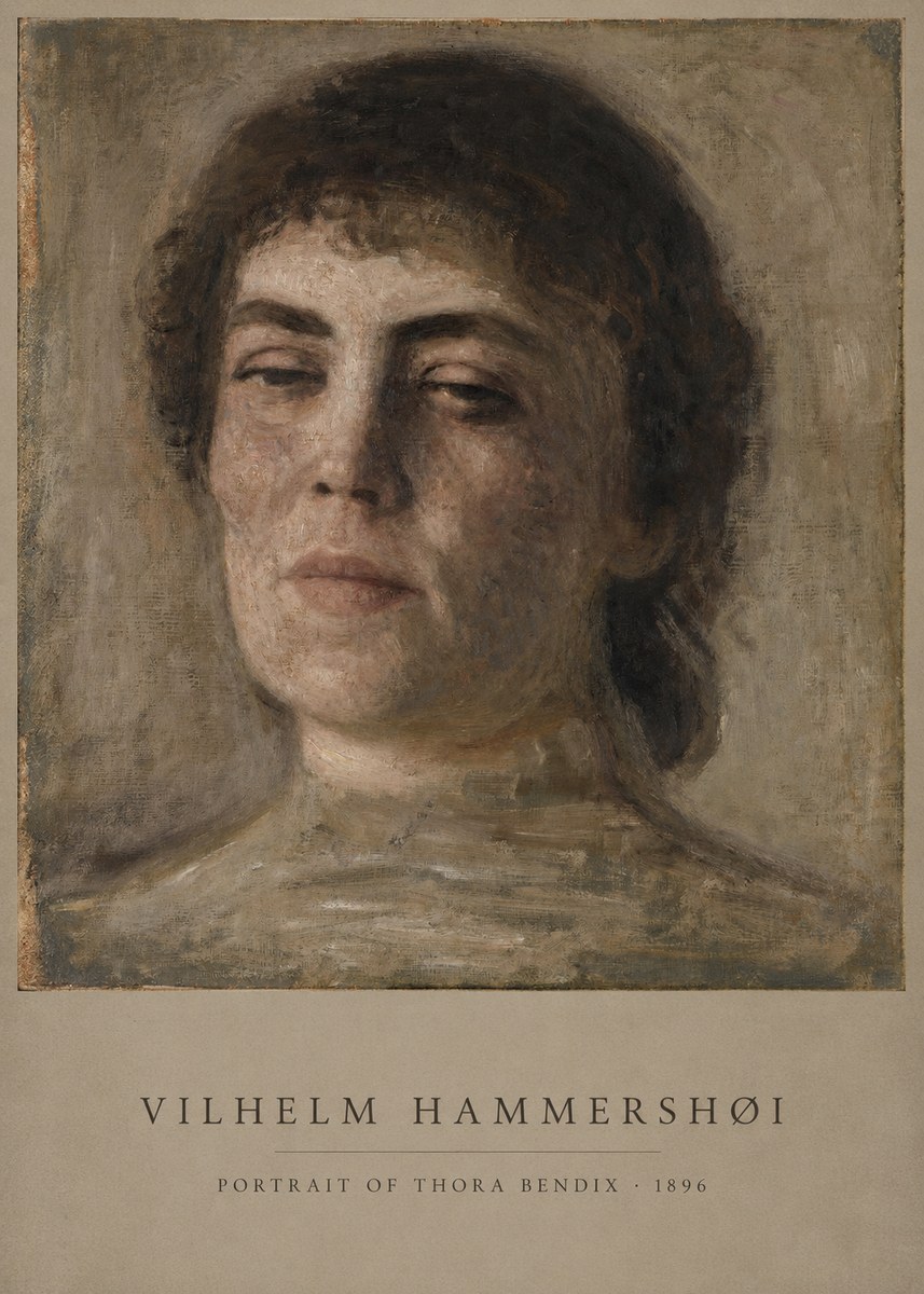 Vilhelm Hammershøi Portrait of Thora Bendix No6 - Poster