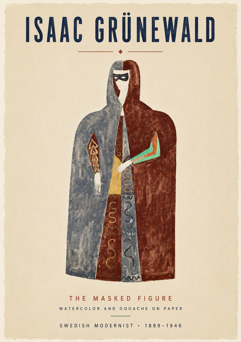 Isaac Grünewald The Masked Figure No6 - Poster