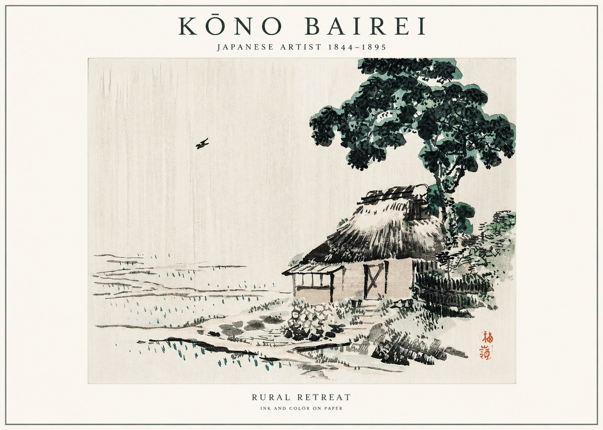 Kōno Bairei Rural Retreat No1 - Poster