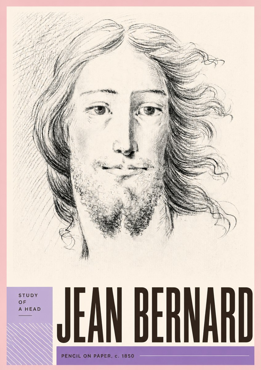 Jean Bernard Study of a Head No5 - Poster