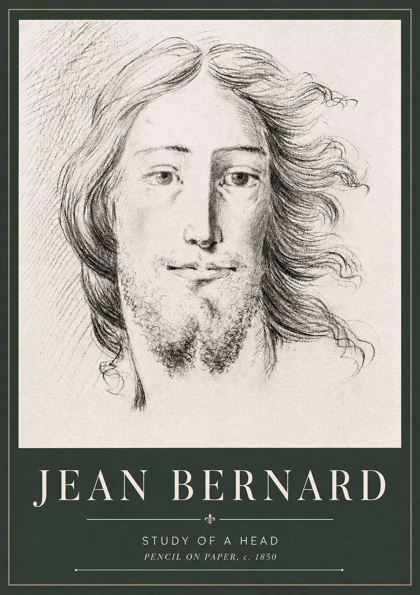 Jean Bernard Study of a Head No6 - Poster