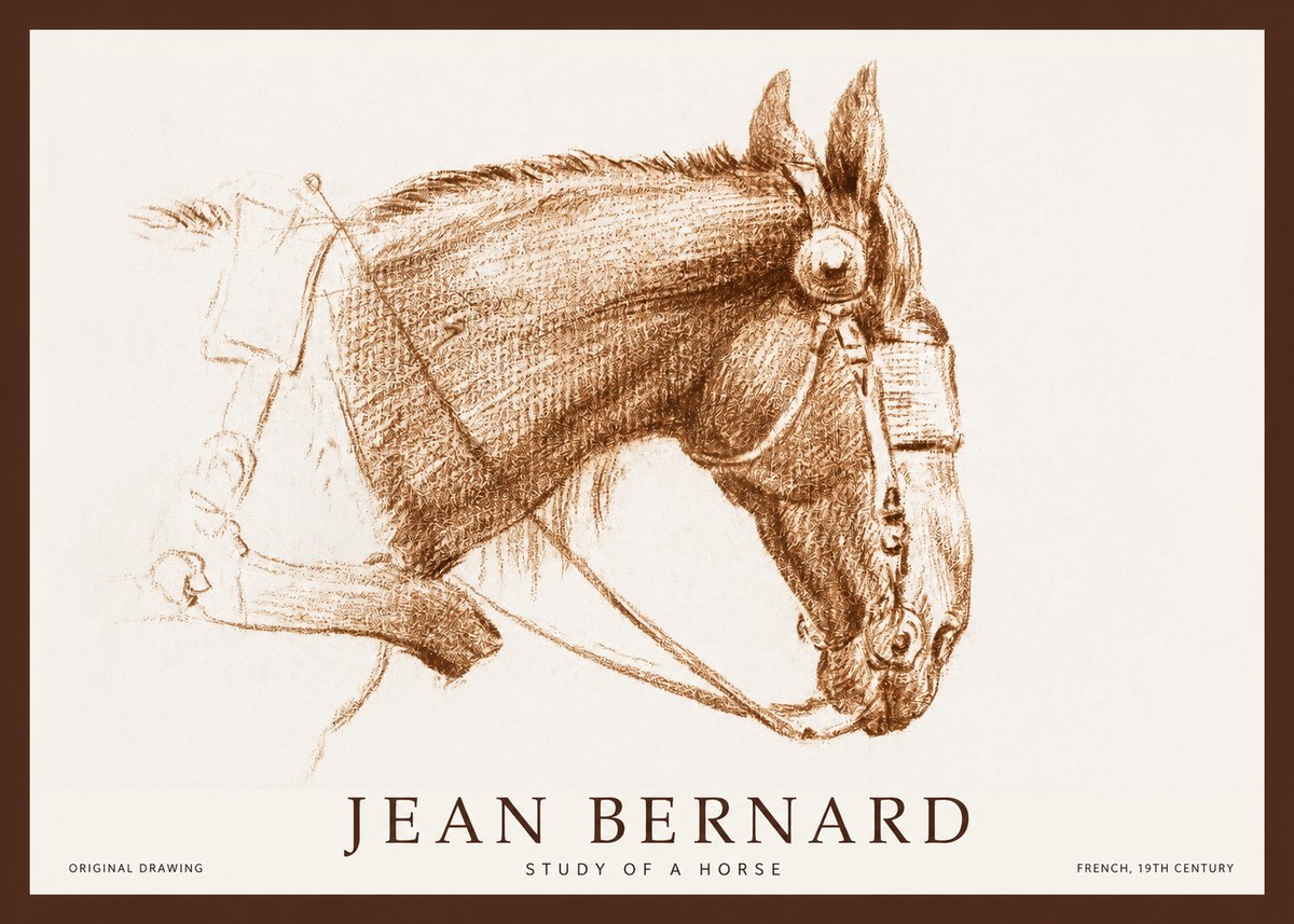 Jean Bernard Equine Study No2 - Poster