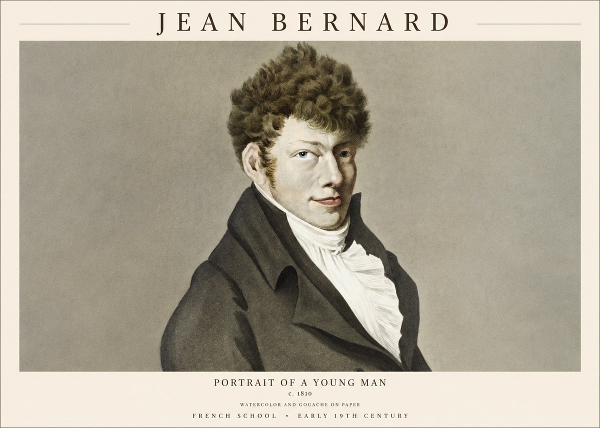 Jean Bernard Portrait of a Young Man No1 - Poster