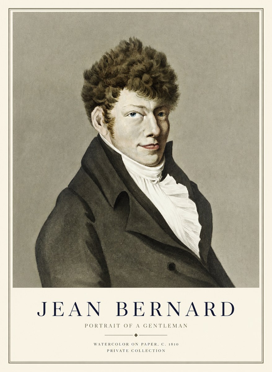 Jean Bernard Portrait of a Young Man No3 - Poster