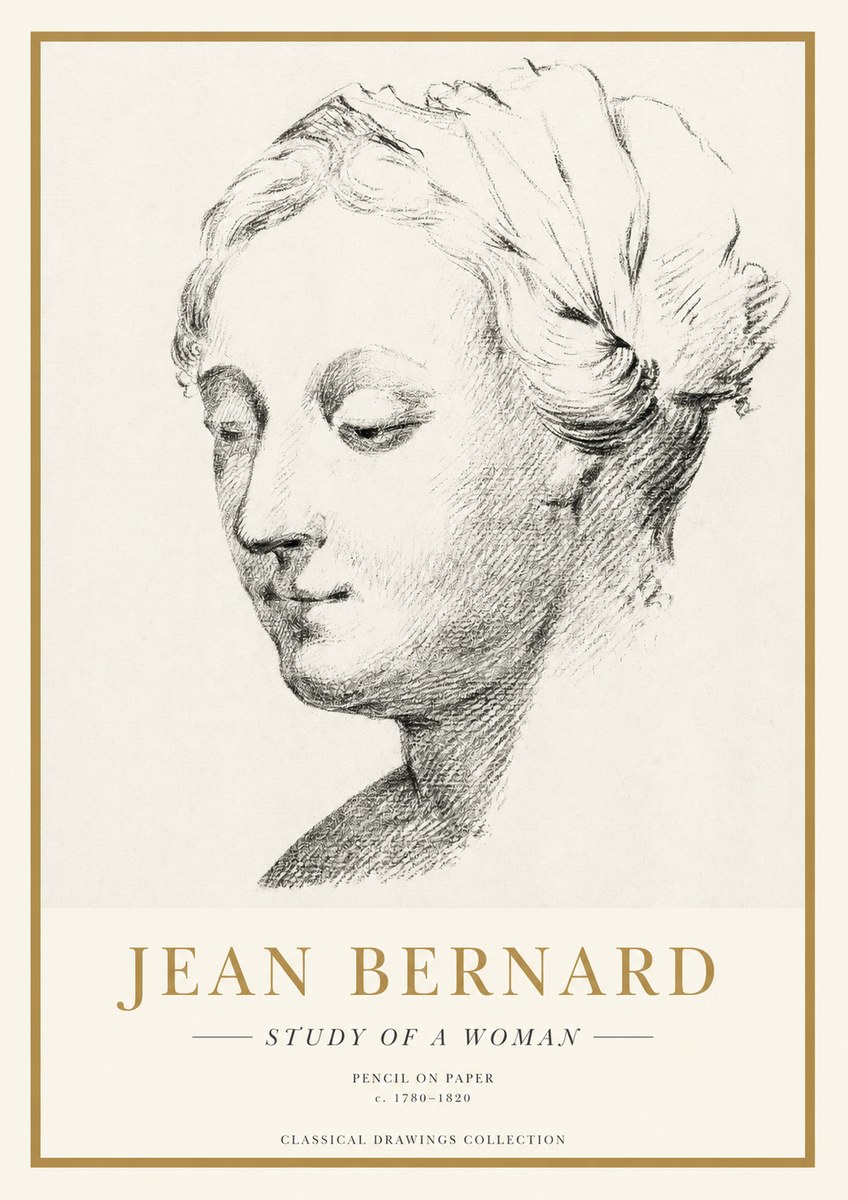 Jean Bernard Study of a Woman No1 - Poster