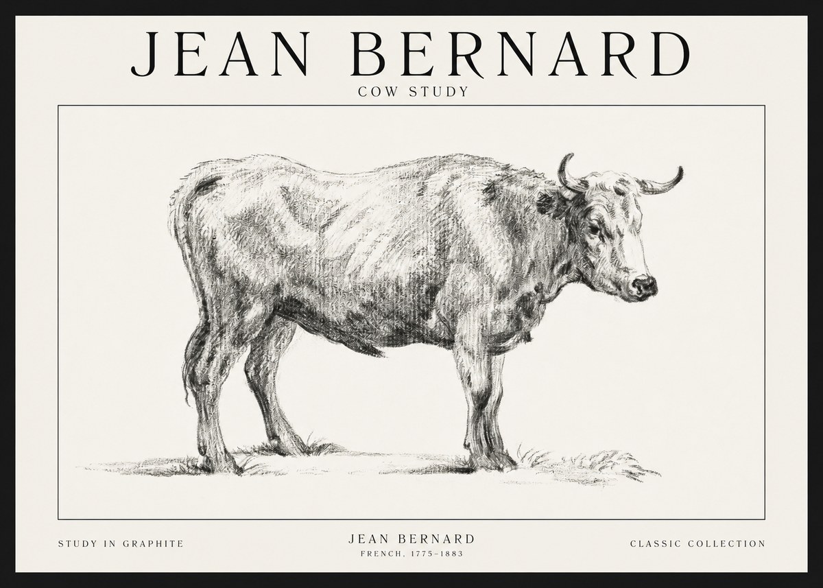 Jean Bernard Cow Study No1 - Poster