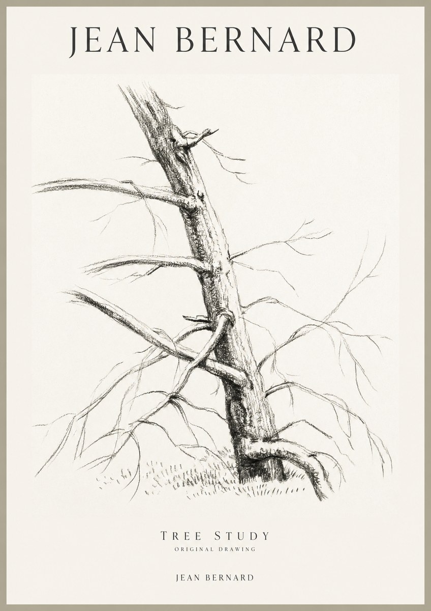Jean Bernard Tree Study No1 - Poster