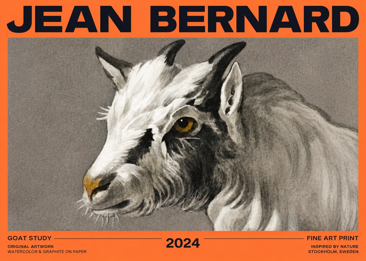 Jean Bernard Goat Study No2 - Poster