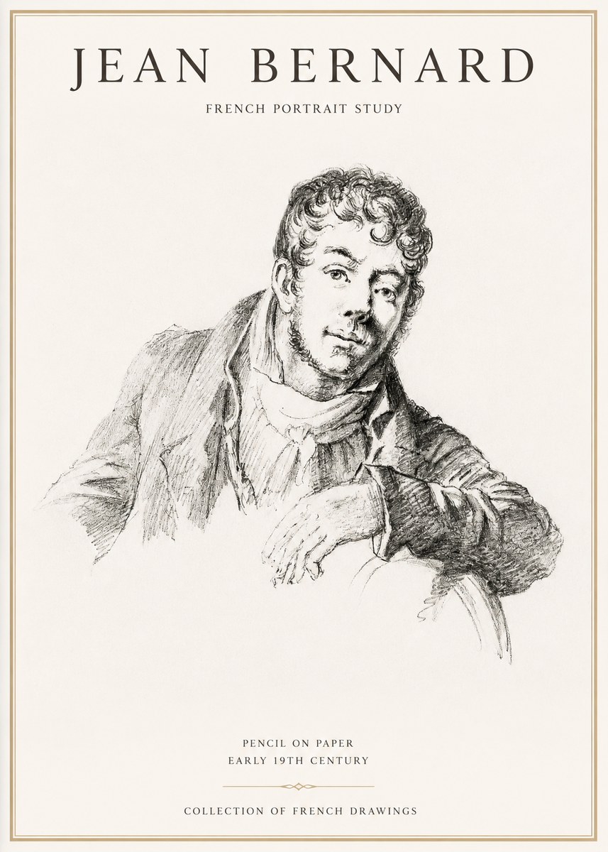 Jean Bernard French Portrait Study No1 - Poster