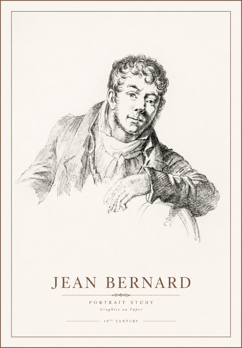 Jean Bernard French Portrait Study No2 - Poster