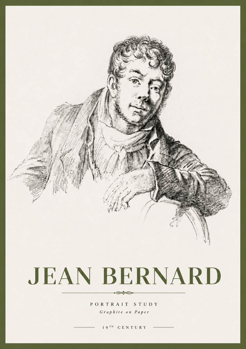 Jean Bernard French Portrait Study No4 - Poster