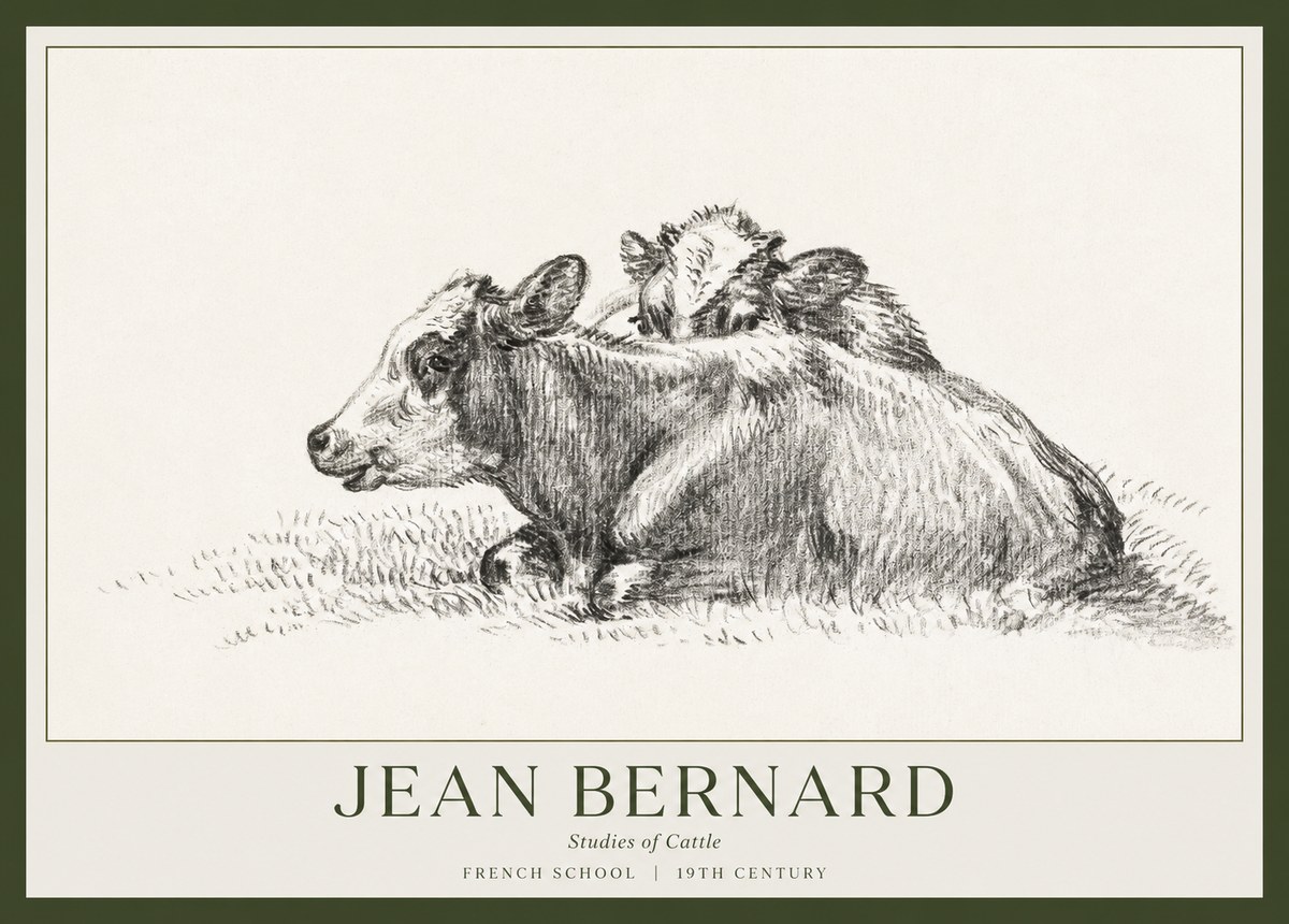 Jean Bernard Study of Cows No2 - Poster