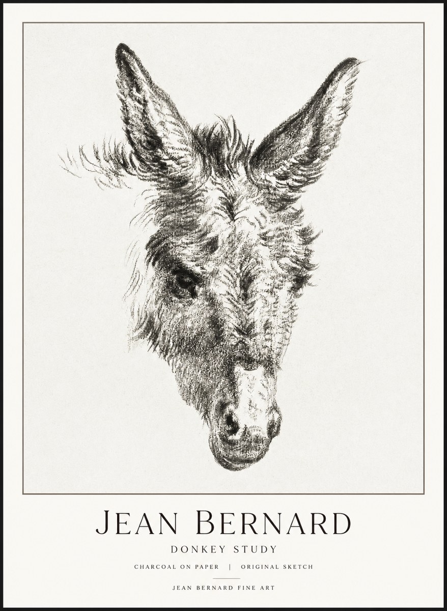 Jean Bernard Donkey Study IV No3 - Poster
